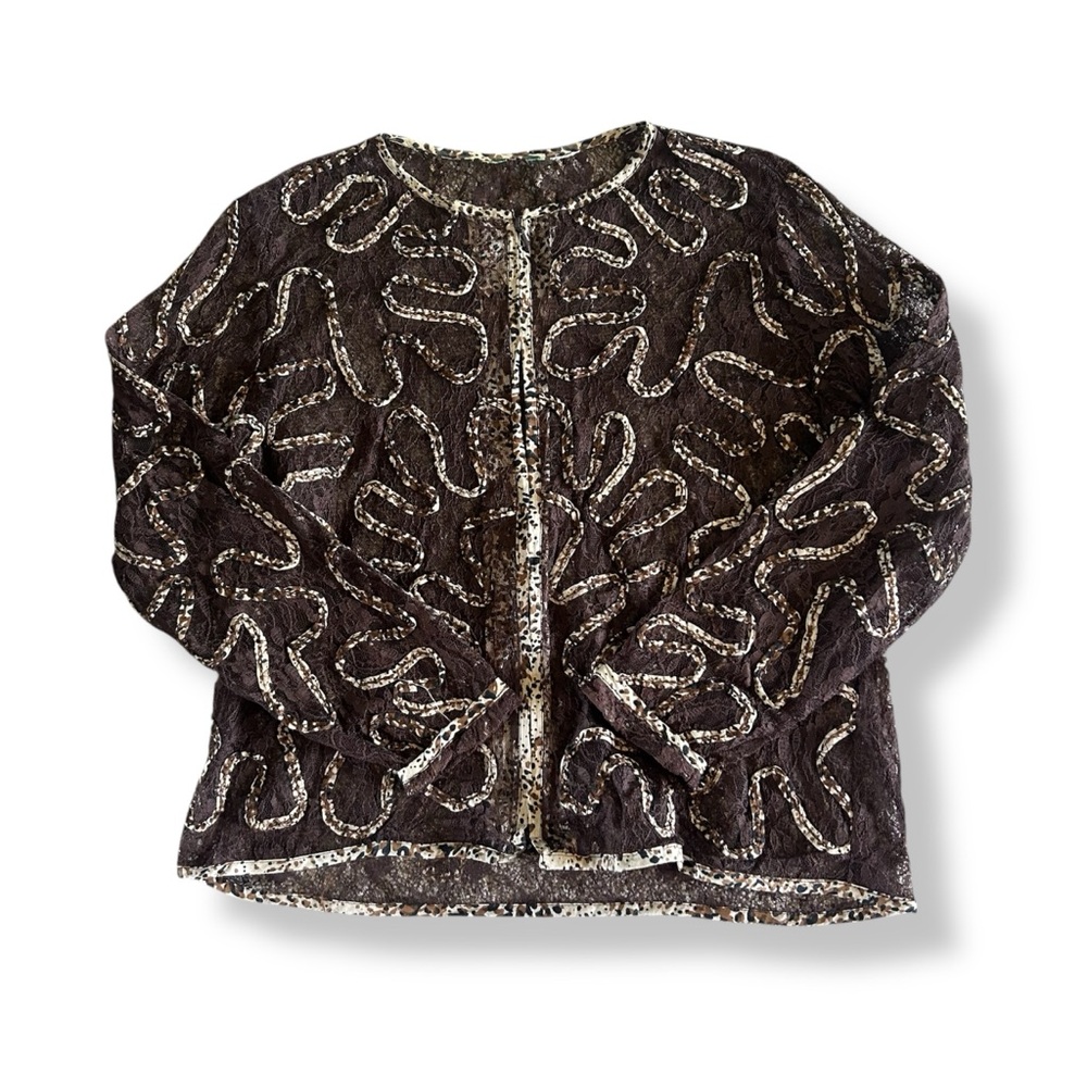 [Laura Ashley] VTG Ribbon Lace Jacket